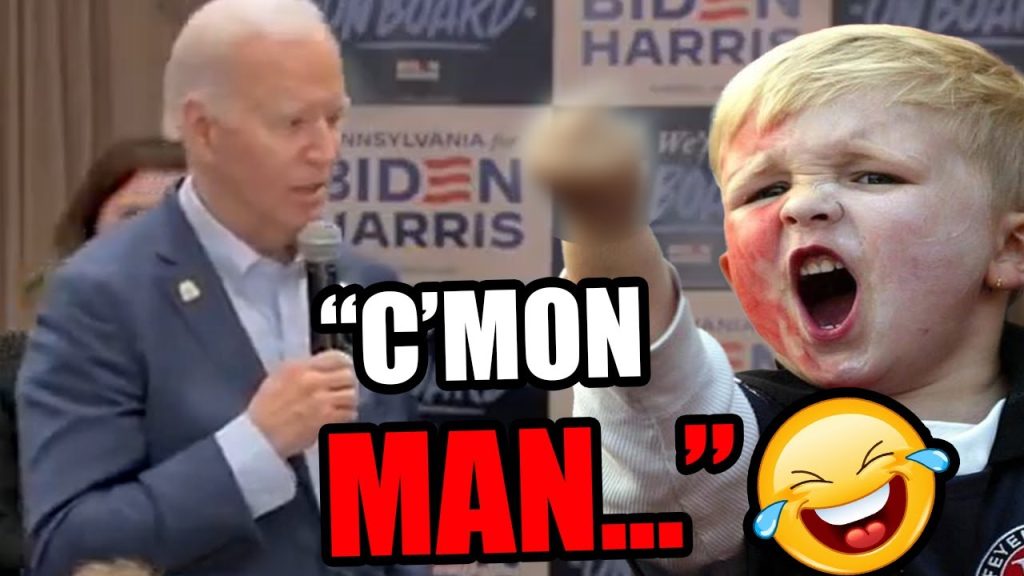 Joe Biden gets FLIPPED OFF by kids while campaigning lol