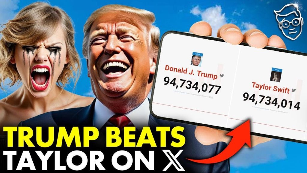 Trump CRUSHES Taylor! Swifties in PANIC As Trump Passes Swift in Followers, Kamala Cat Lady BACKLASH