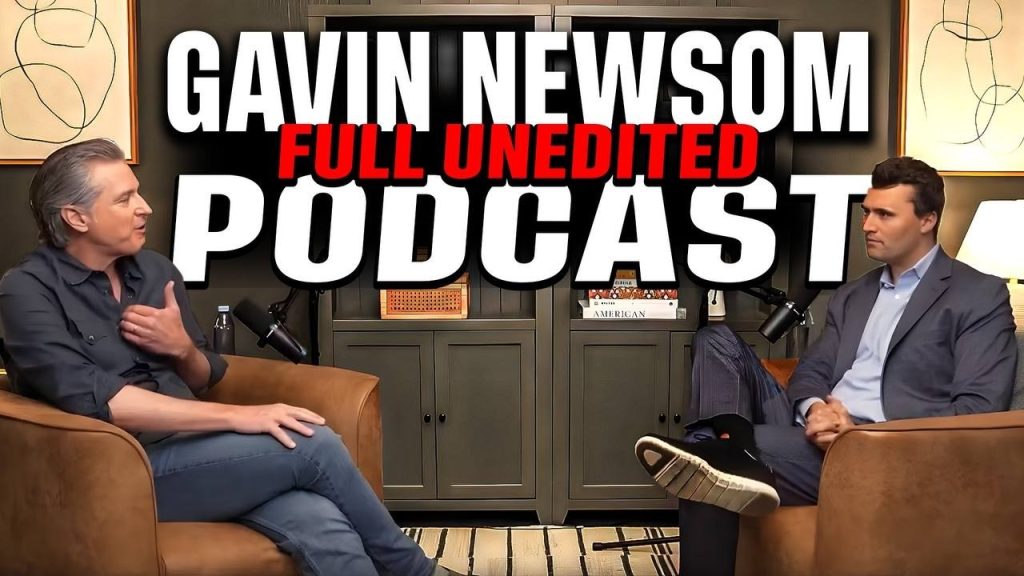 FULL Charlie Kirk + Gavin Newsom VIRAL Interview